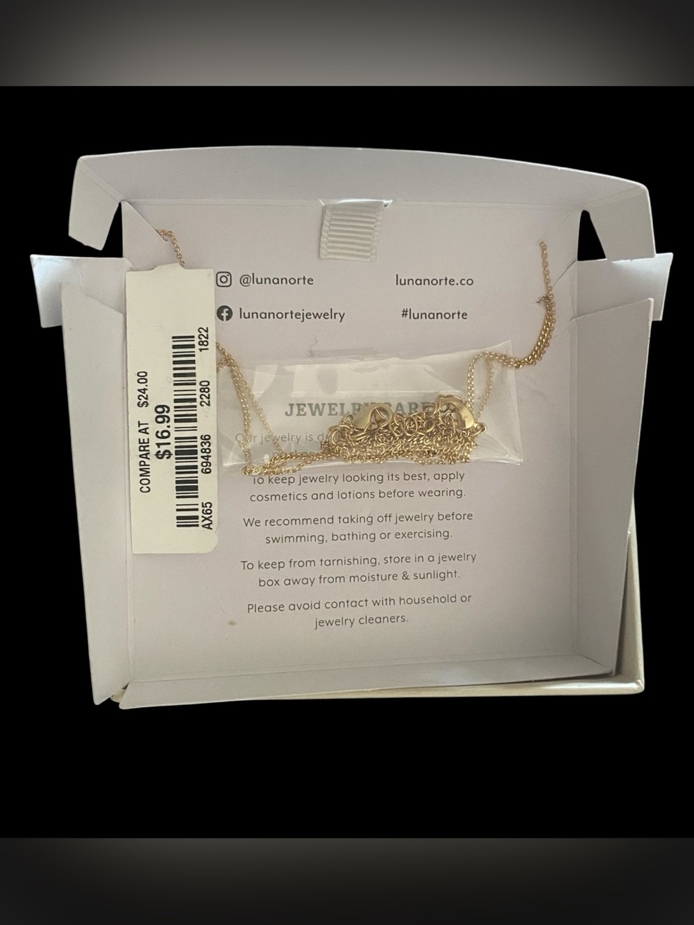 Luna Norte Gold Druzy Quartz Layered Necklace Set - Picture 2 of 2